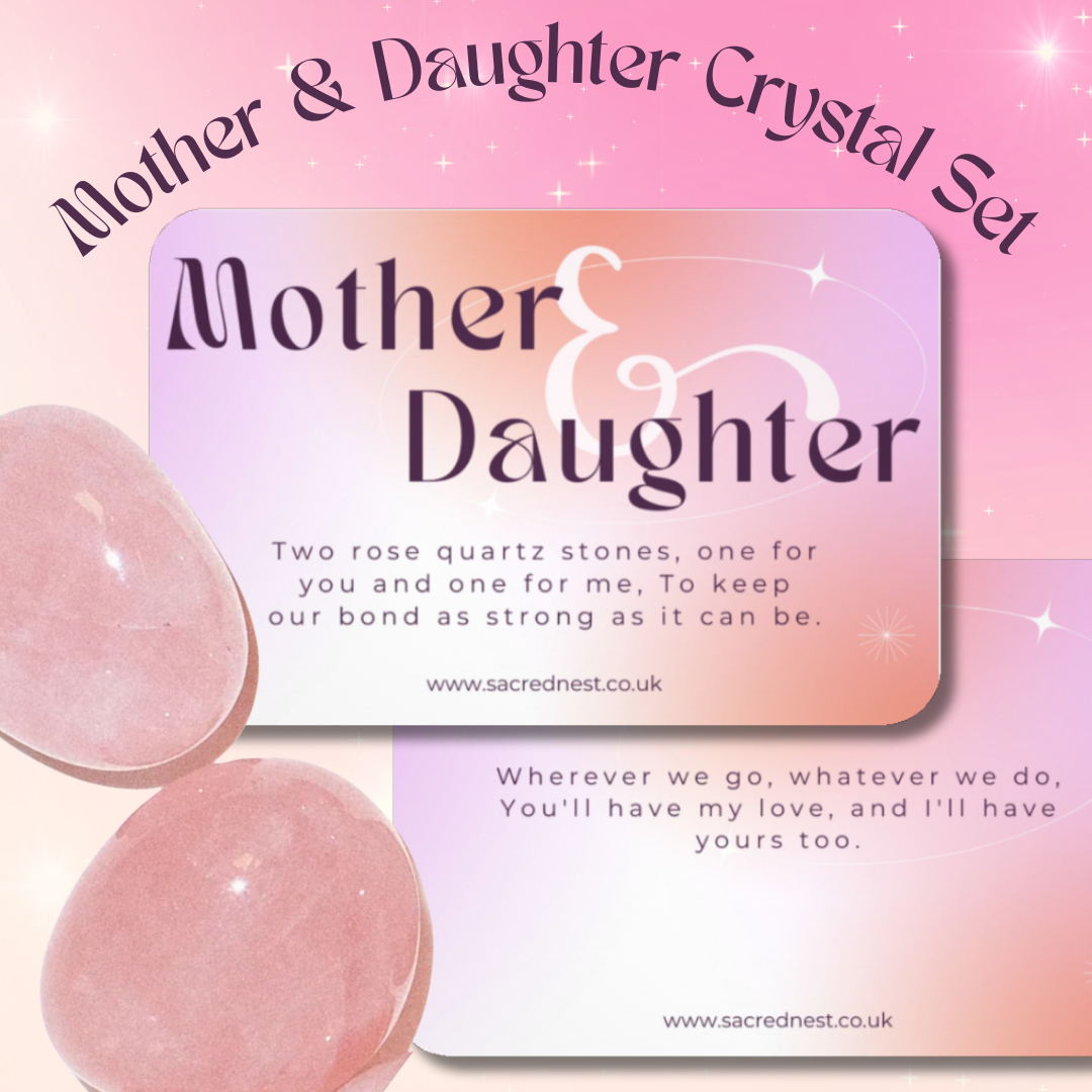 Mother and Daughter Rose Quartz Crystal Set - Tumble Stones to Share