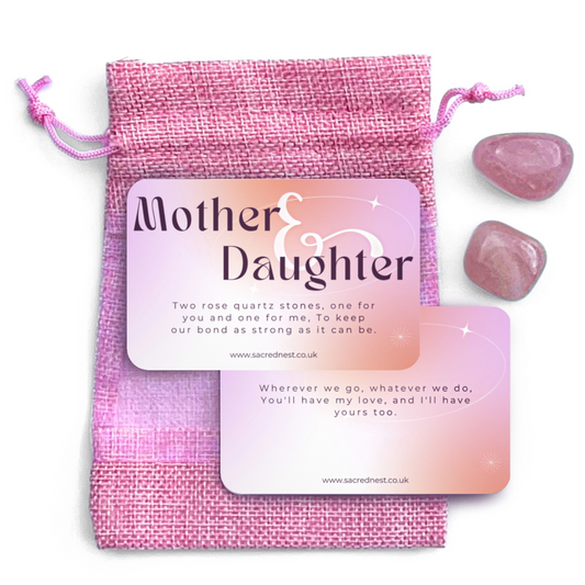 Mother and Daughter Rose Quartz Crystal Set - Tumble Stones to Share